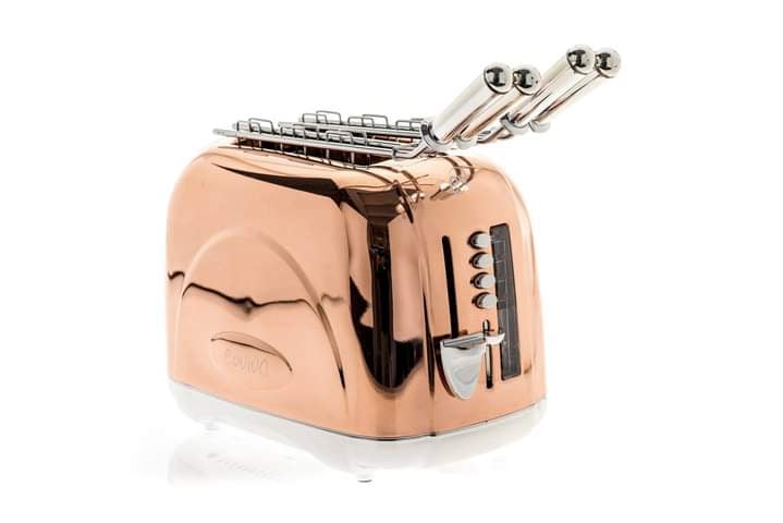 Elektrischer Toaster bronze 2 Schlitze 900w