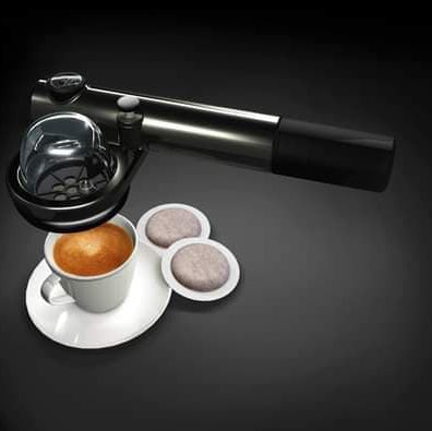 Manual hand espresso maker for capsule/powder coffee
