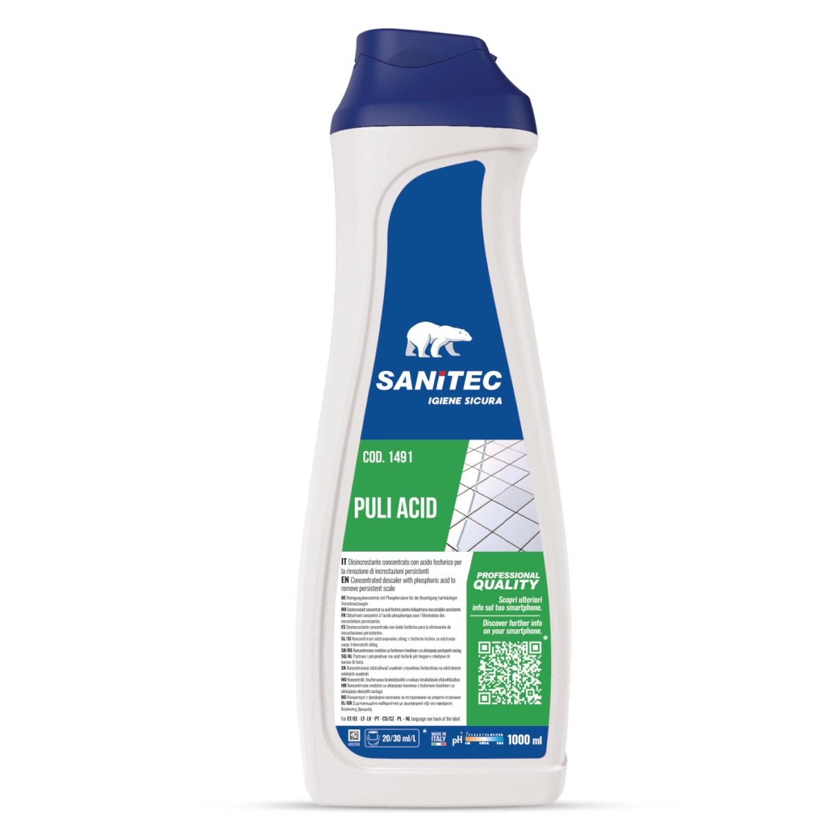 Detergente per pavimenti concentrato Puliacid 1lt