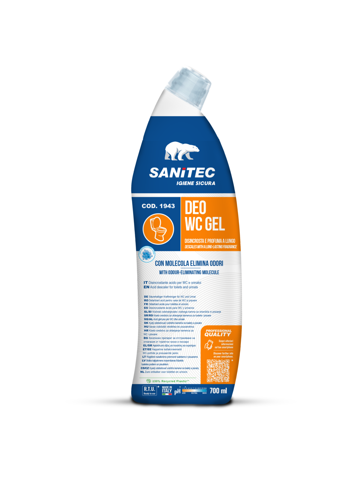 Pastrues xhel per WC 700 ML
