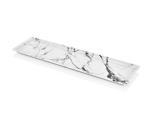 Pjatance Drejtkendore Ngjyre Drruri Melamine 58x16cm H.2cm