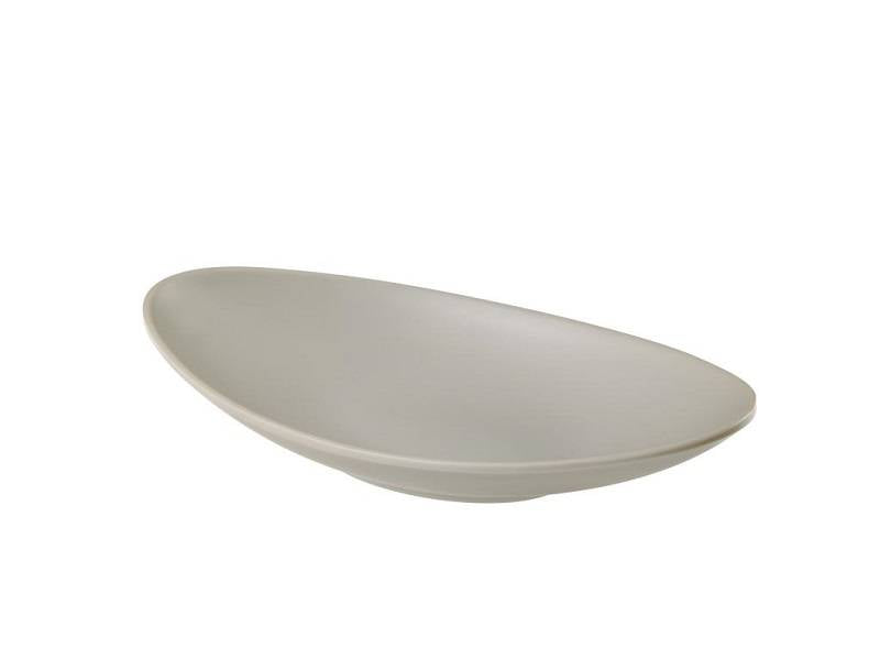 Ovale Melaminplatte 18x10x3.5 h CM