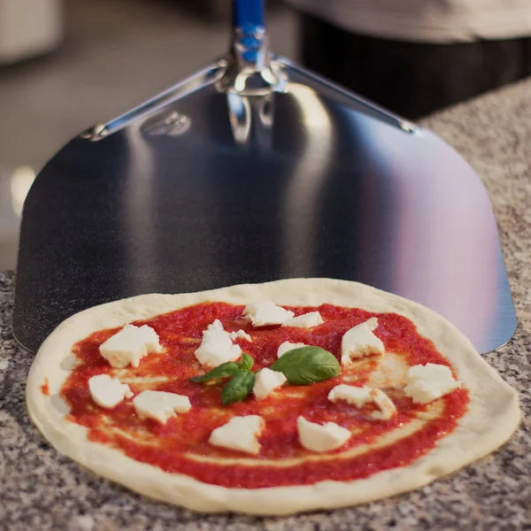 Rechteckige Pizzaschaufel aus Aluminium 36x36cm 1.5MT