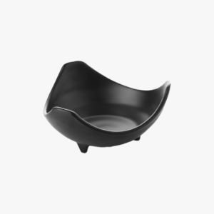 Schwarze dreieckige Schüssel liso Melamin 13 cm