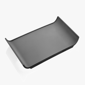 Schwarze Melamin Platte 34x20 cm