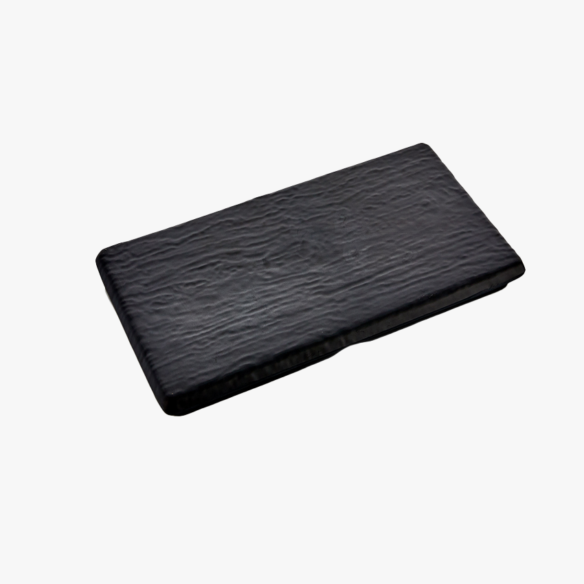 Rechteckige schwarze Platte Melamin 26,5x16,5 cm