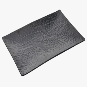 Rechteckige schwarze Platte Melamin 40x26 cm