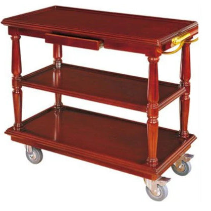 Wooden service cart 3 floors