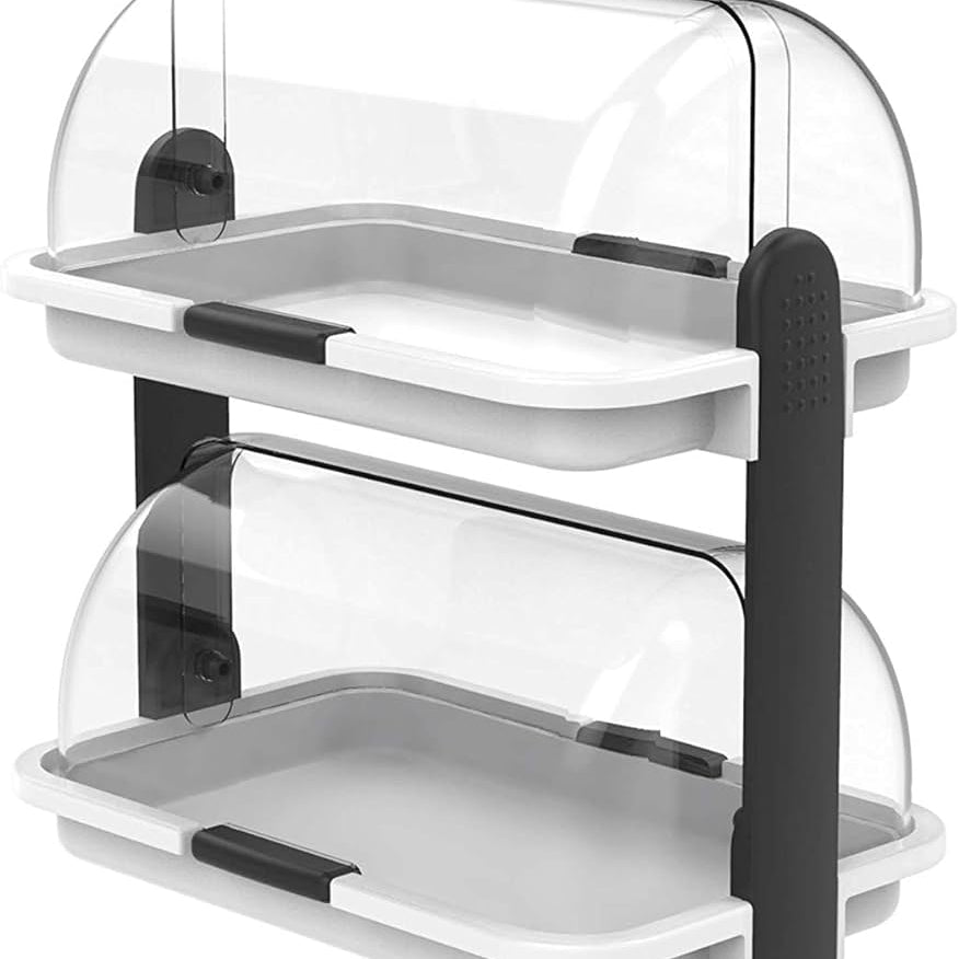 TRANSPARENTER LEBENSMITTELBEHÄLTER 2 STOCKWERKE