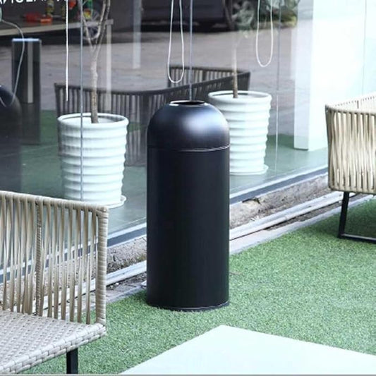 Metallic wastebasket
