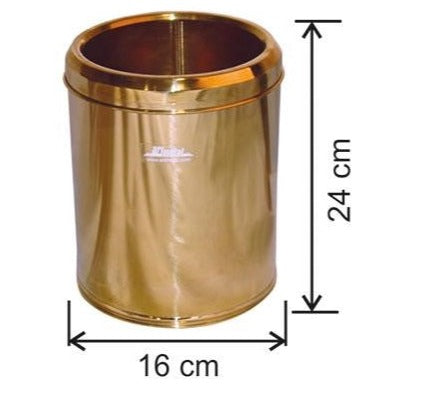 Abfalleimer 3Lt gold inoks