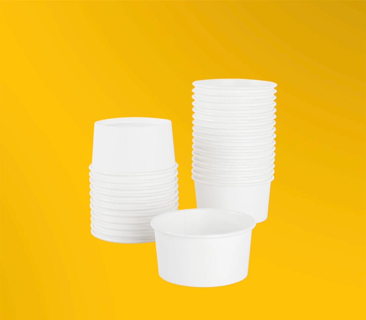 Weiße Plastikschale * 50 Stück