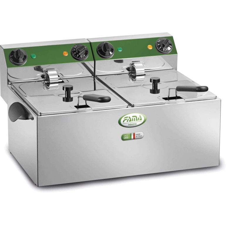 Doppelfritteuse 6+6Lt ohne Wasserhahn 2x3250 watt 230V/50Hz