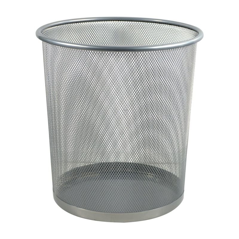 Runder Netz-Mülleimer 22x22x29.5cm Grau