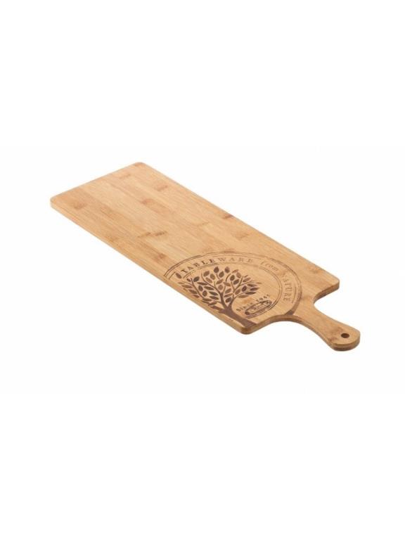 Rechteckige Holzplatte + Griff 17x50x1h