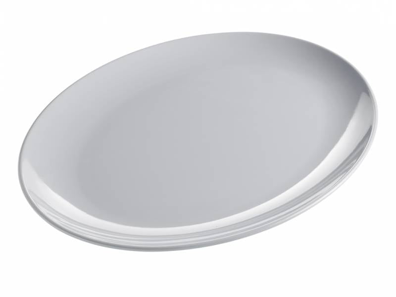 Weiße ovale Servierplatte 8x38x2 cm