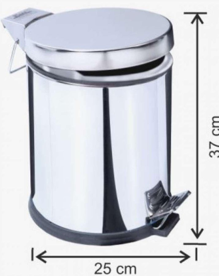 Stainless steel pedal bin 12Lt