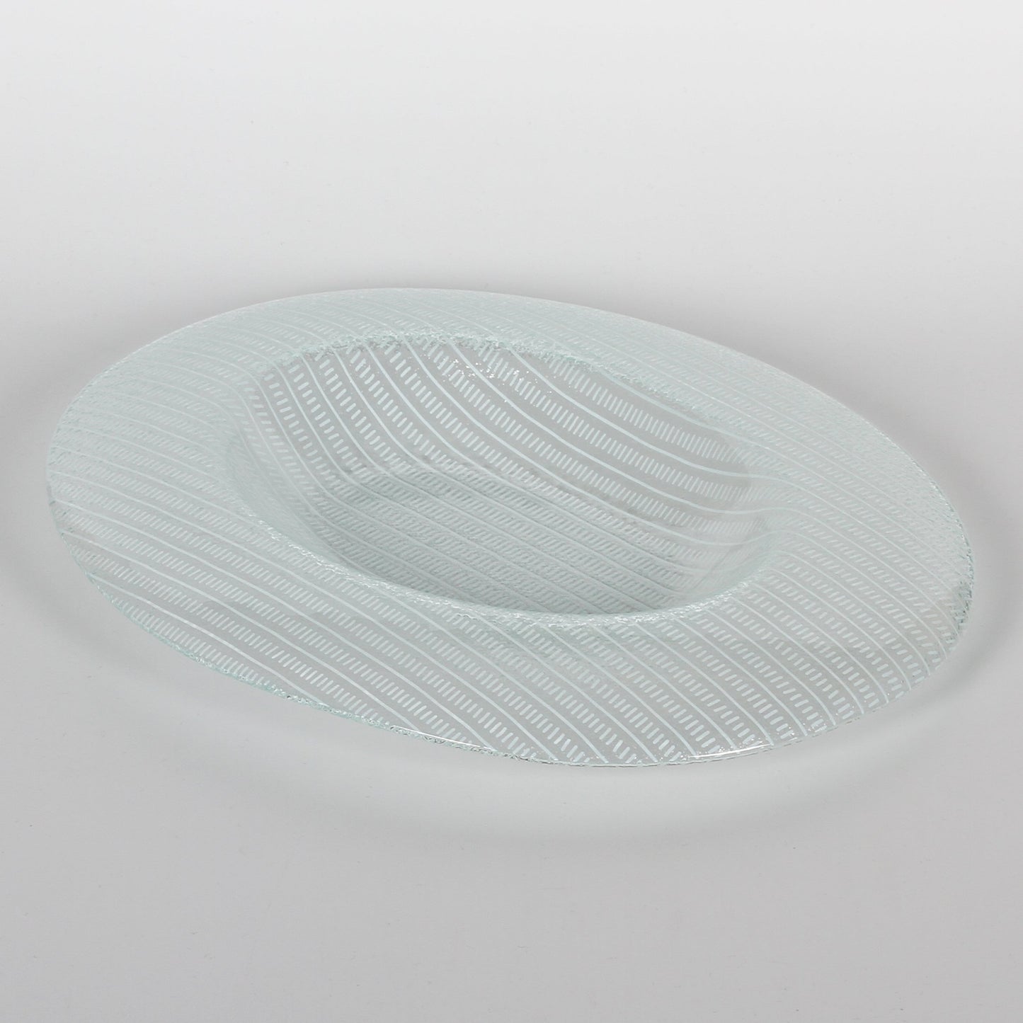 Ovaler Glas-Teller 24,5x30 cm