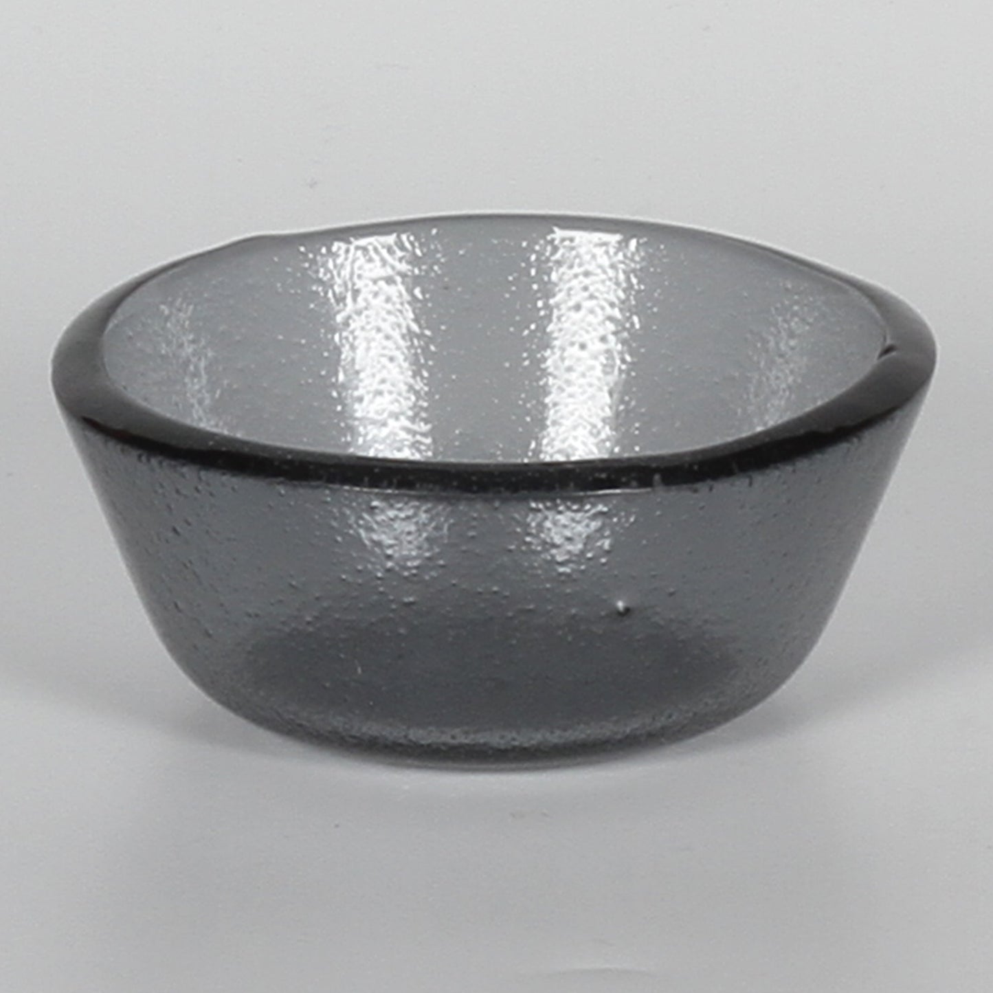 Schwarze runde Glas-Saucenschüssel 7 cm