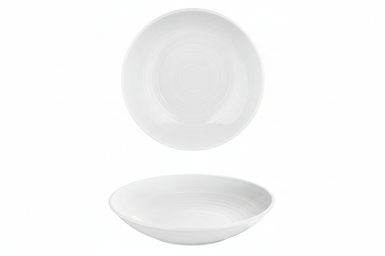 BYBONE Pjatë e Thellë 25 cm White Helix Flavor – HL-FL-25-CK