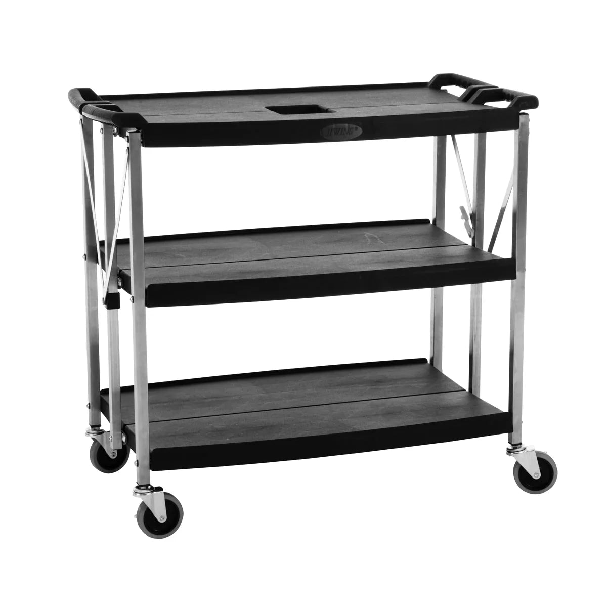 Edelstahl-Servicewagen mit Ablage 520x990x900 mm