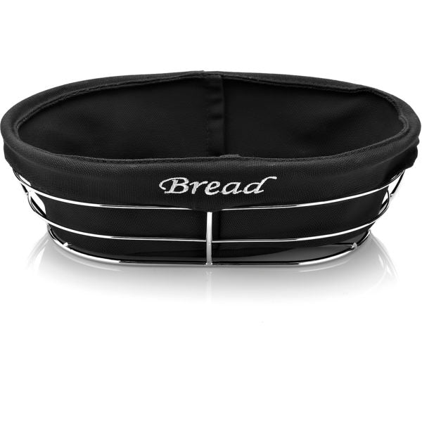 Schwarzer runder Brotkorb Inox+ Stück