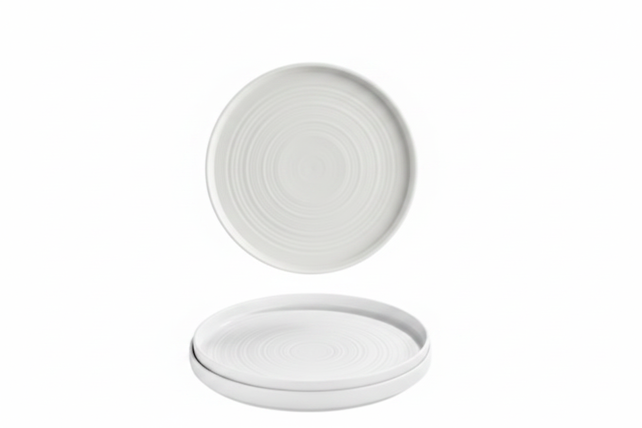 Pjatë e Cekët 27 cm White Helix