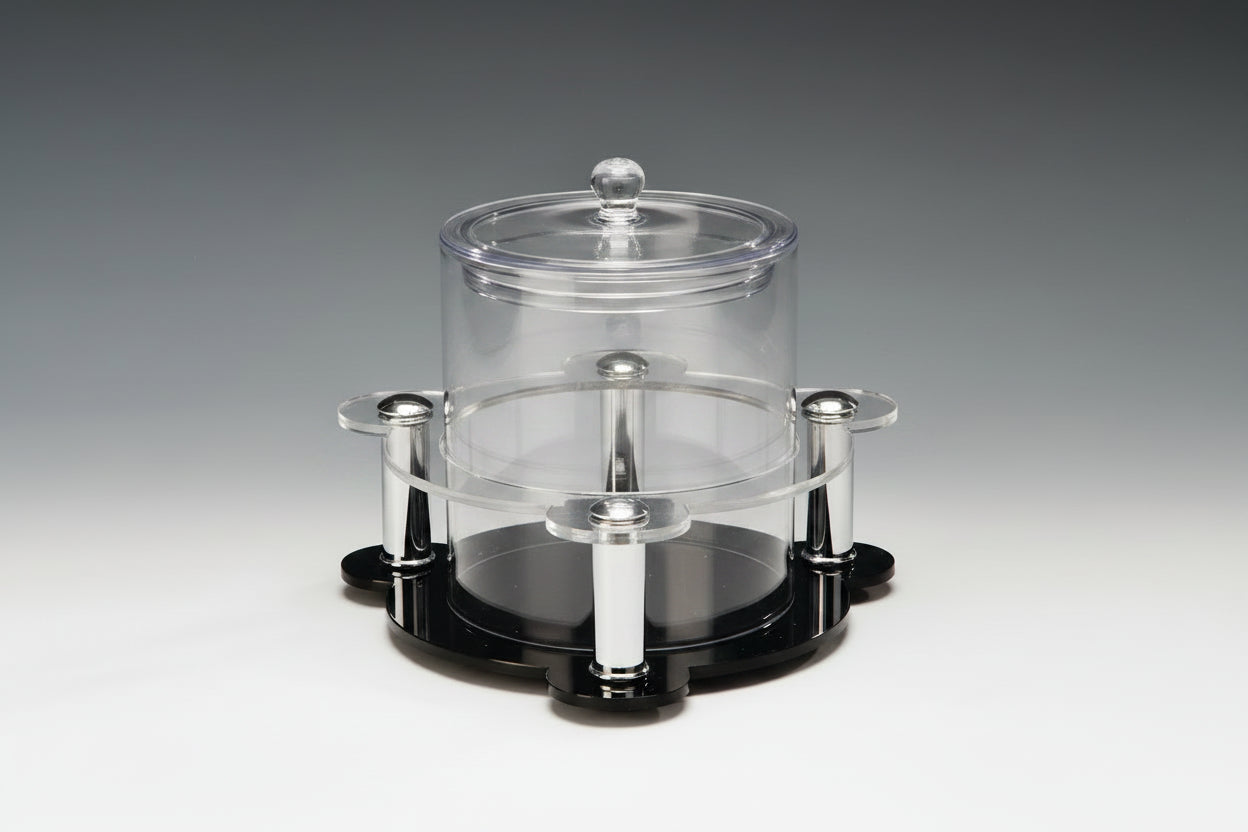 Saucebehälter mit Halter und Metallbasis 2.1Lt 25X25X18cm