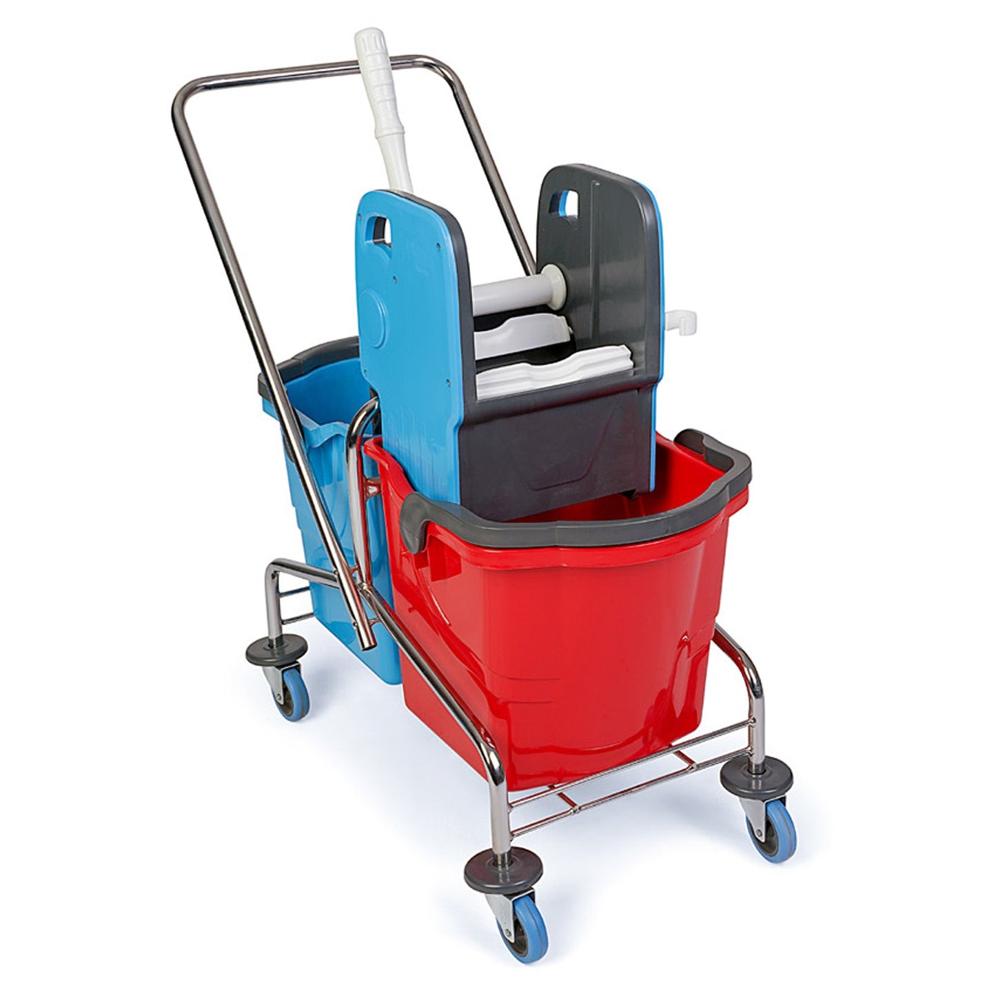 Reinigungswagen 2 Eimer x 25 l + Halter