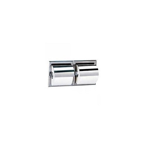 Double metallic toilet paper holder
