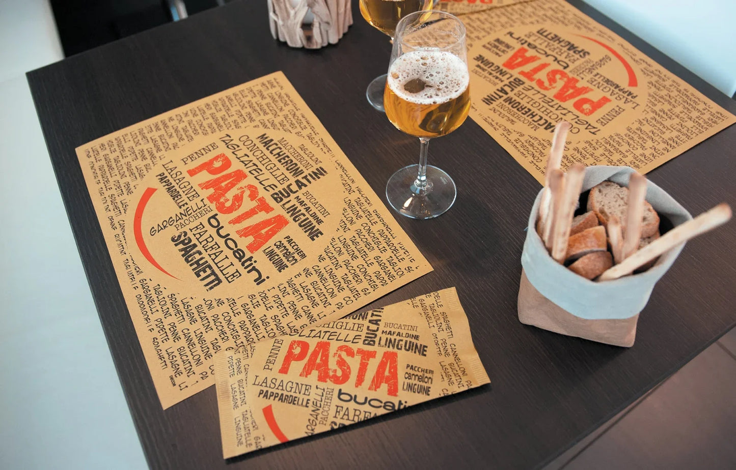 Umschlag + Serviette Pasta 140 Stück Pasta