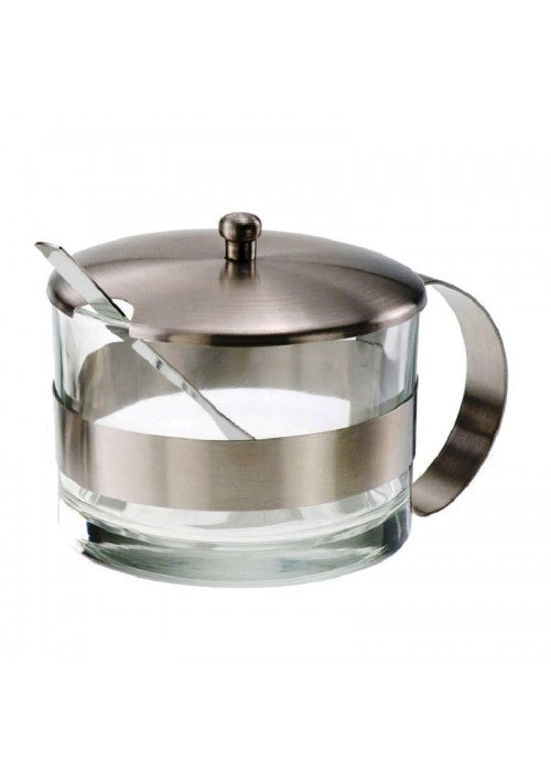 Porta formaggio + cucchiaio in acciaio inox