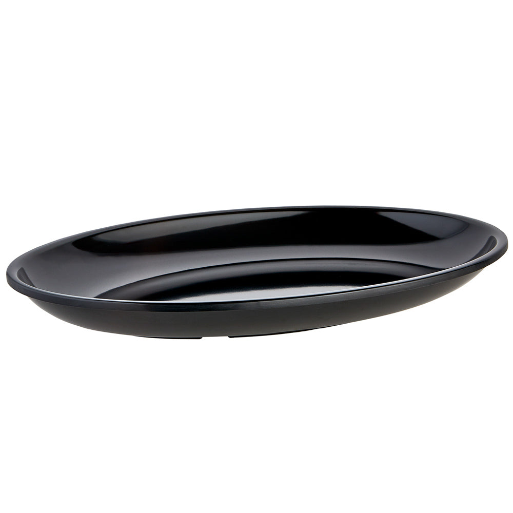 Ovale schwarze Platte liso 34x47