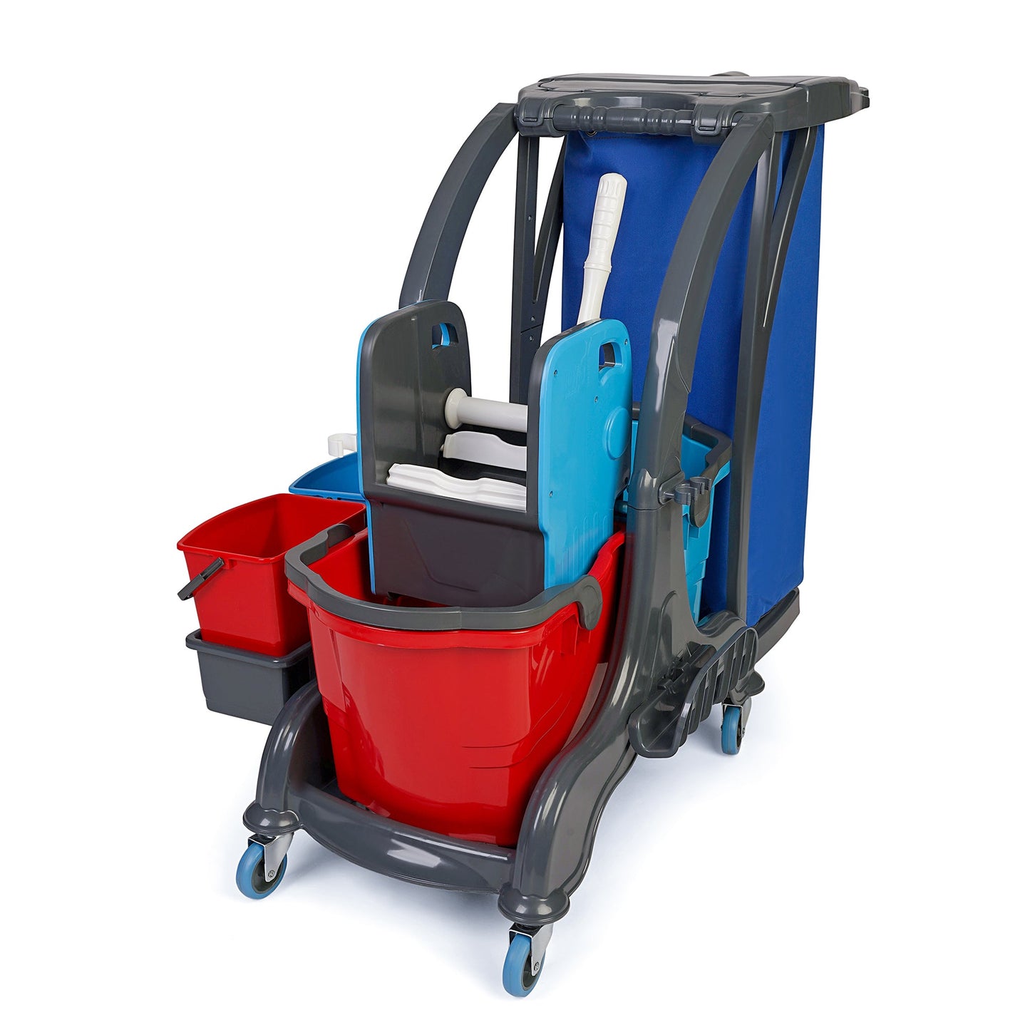 Reinigungswagen 2 Eimer x 25 l + 2 Seiten Eimer + Sack