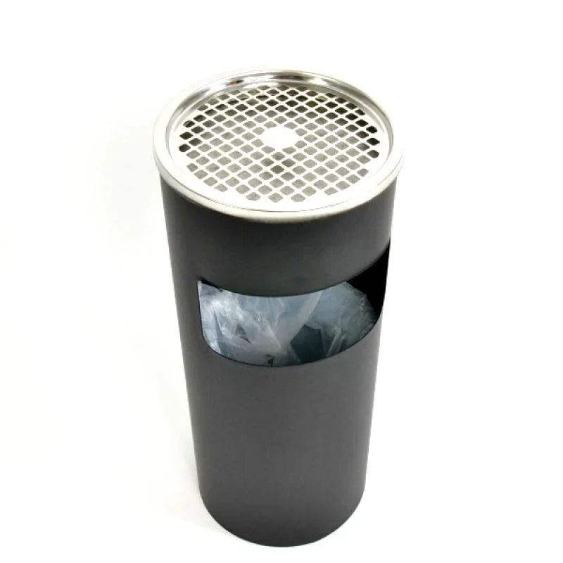 Black cigarette bin