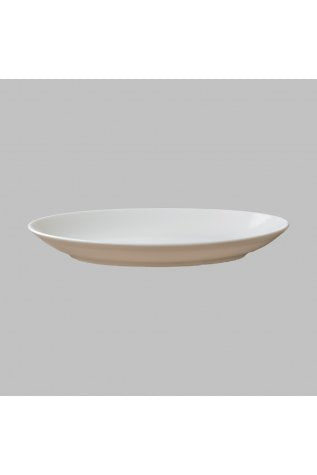 Ovaler weißer Teller 32 cm PORCELANI
