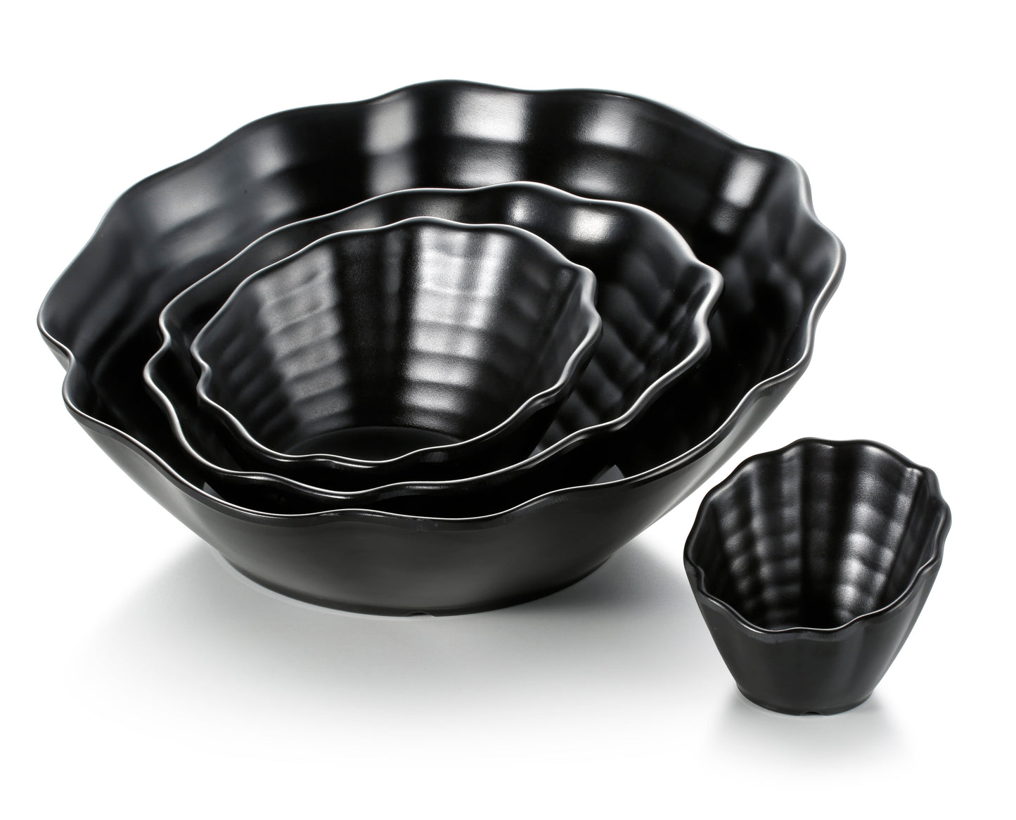 Schwarze konische Schale Melamin
