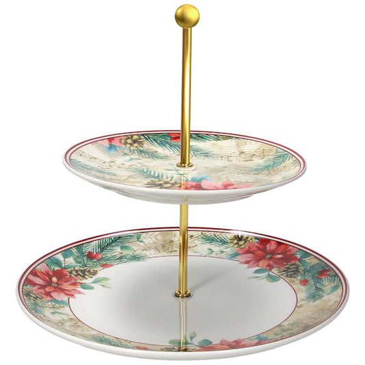 Mbajtese Porcelani me 2 Kate Festive
