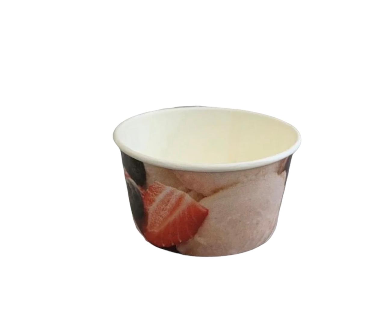 Eiscreme Becher klein aus Karton