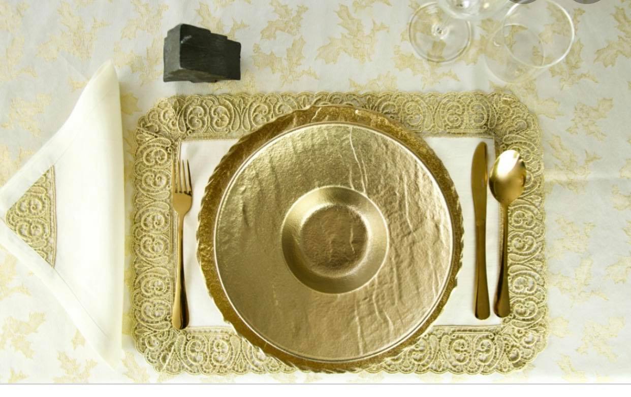 Pastateller gold 27cm  PORCELANI