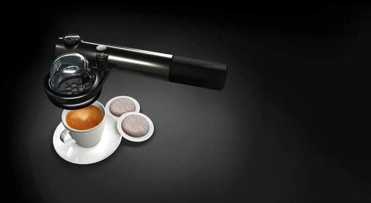 Manual hand espresso maker for capsule/powder coffee