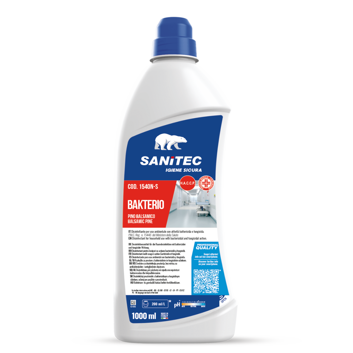 Detergjent antibakterial per dysheme bakterio 1lt
