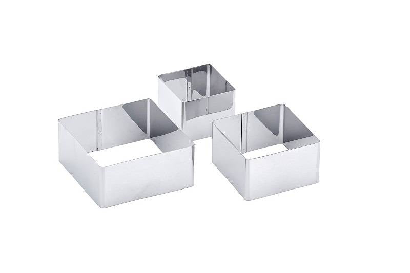 Set quadratischer Lebensmittelformen 6,8,10 CM