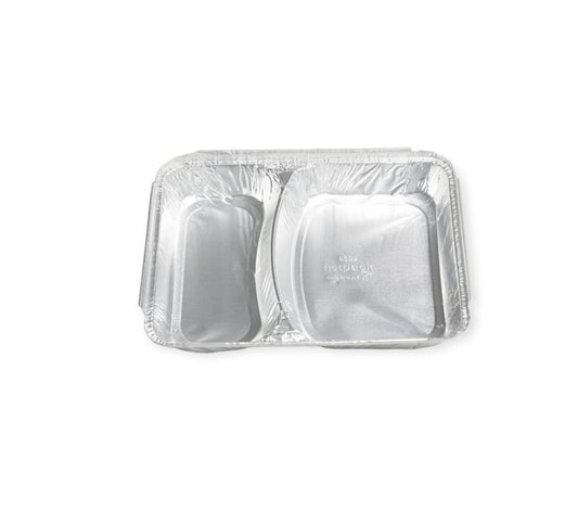 Aluminum Trays 680g x 100 Pieces x 2 Compartments
