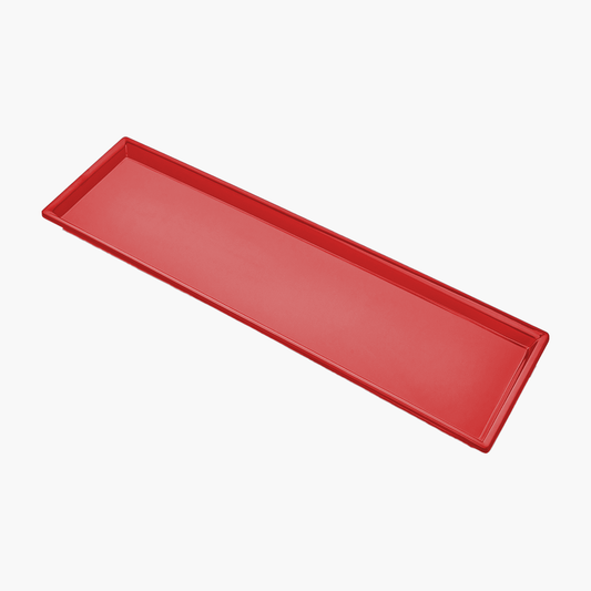 Pjatance Drejtkendore e Kuqe Melamine 58x16cm H.2cm