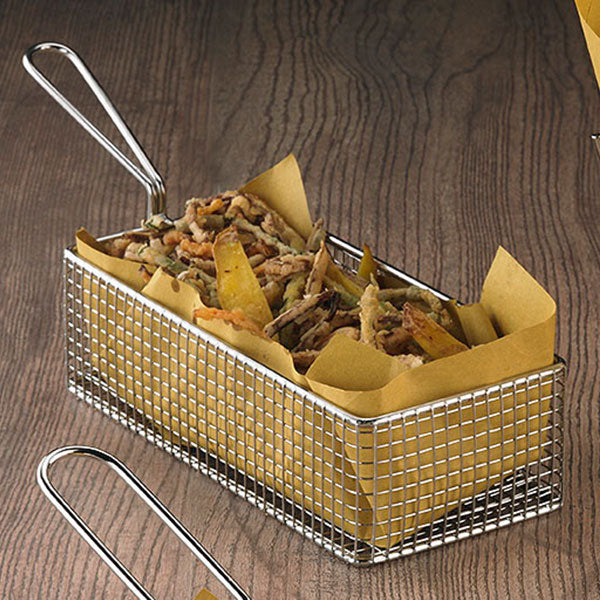 Cestello per frittura in acciaio inox 21x10x6cm