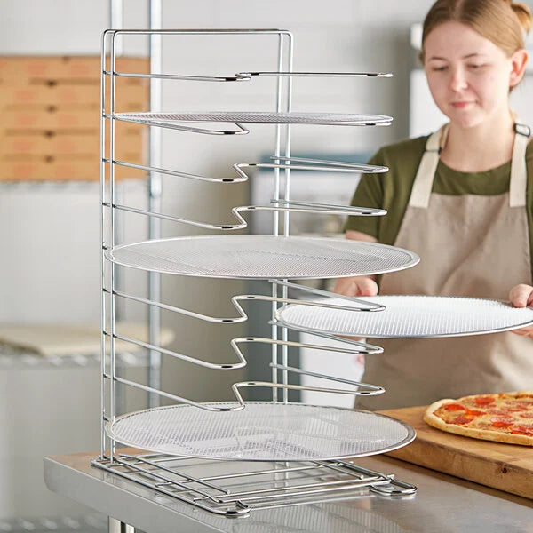Edelstahlregal für 10 Pizzagitter