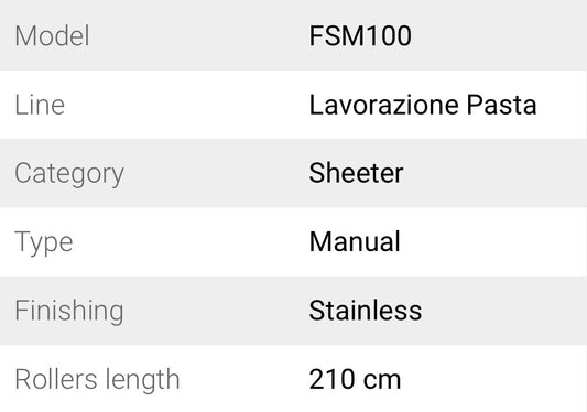 Makineri Pasta Manuale 22cm