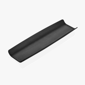 Schwarze rechteckige Melamin Platte 53x15.5 cm