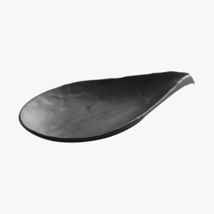 Schwarze Melamin Platte 26x15.5x4